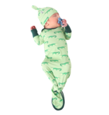 Southern Slumber Light Green Alligator Bamboo Knotted Gown