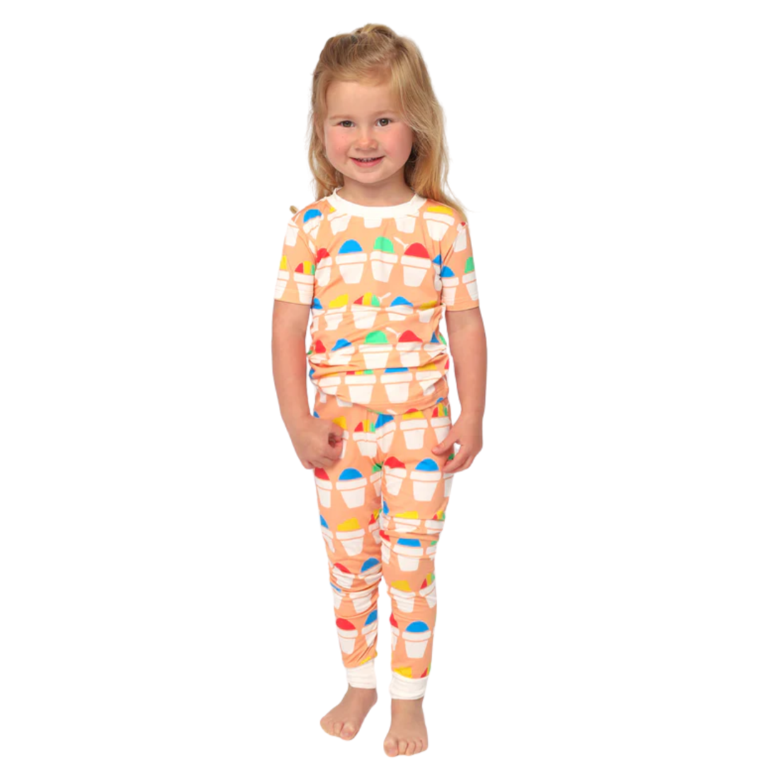 Southern Slumber Orange Snowball 2 Piece Bamboo PJ Set