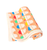 Southern Slumber Orange Snowball Bamboo Swaddle Blanket