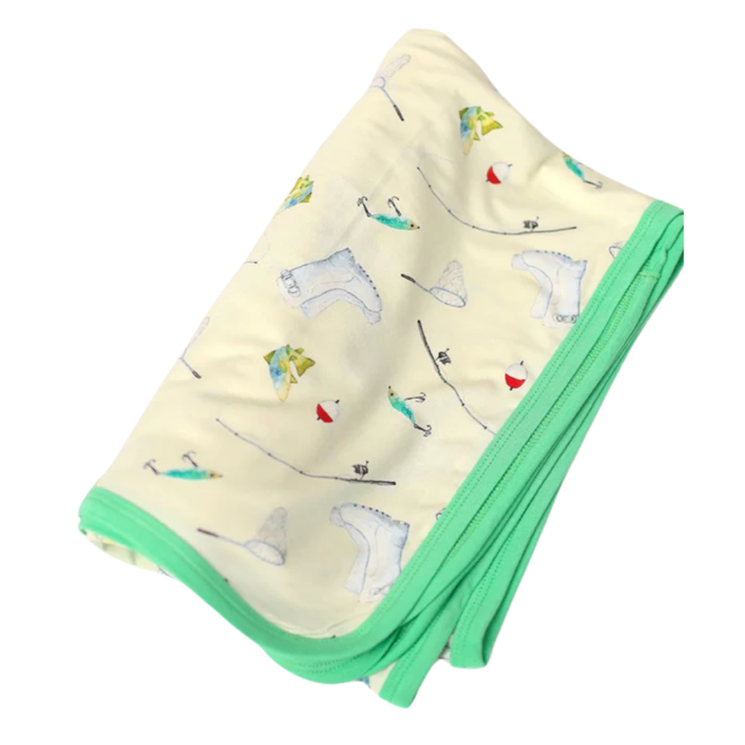 Southern Slumber Fishing Bamboo Swaddle Blanket