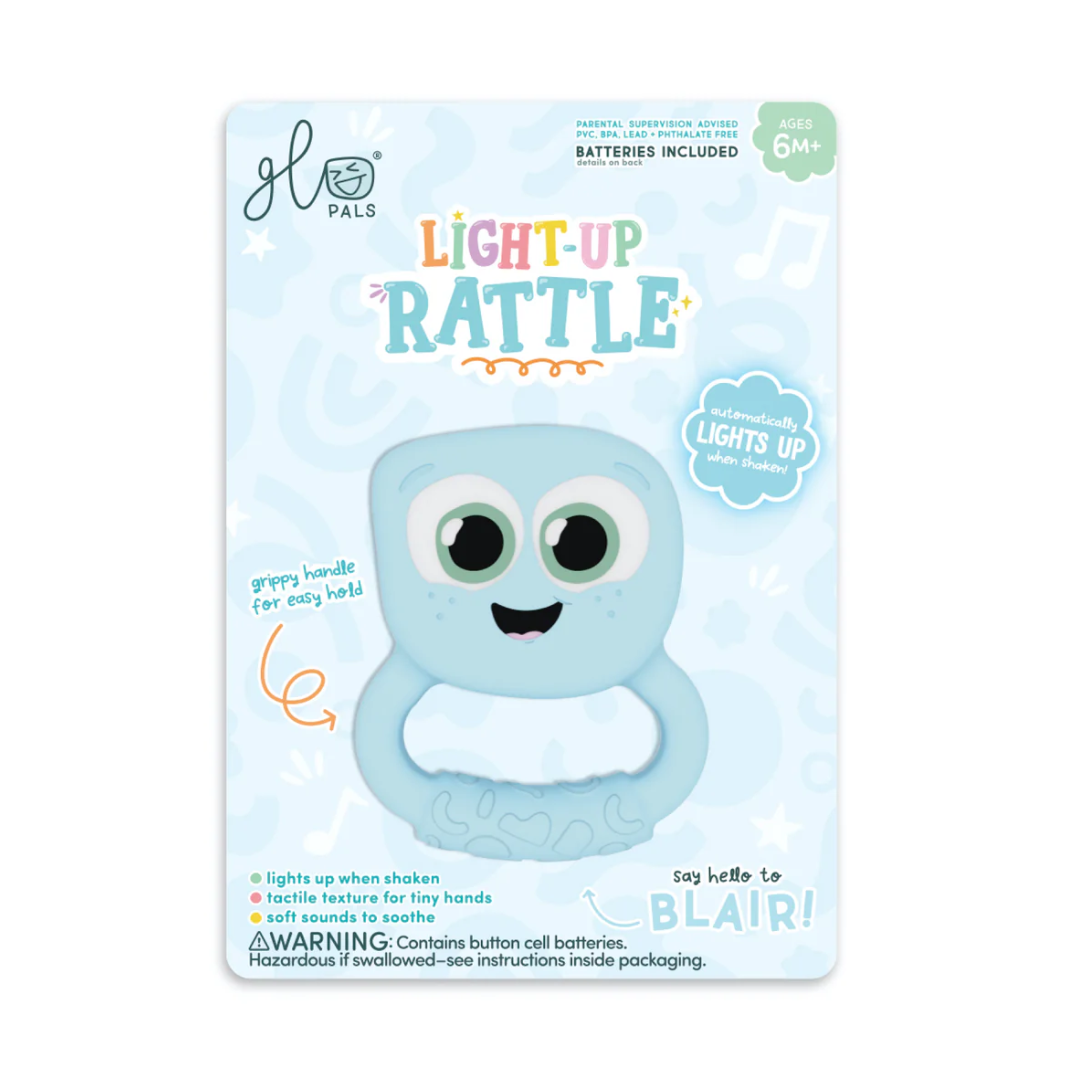 Glo Pals Glo Pals Light Up Sensory Rattle | Blair (Blue)