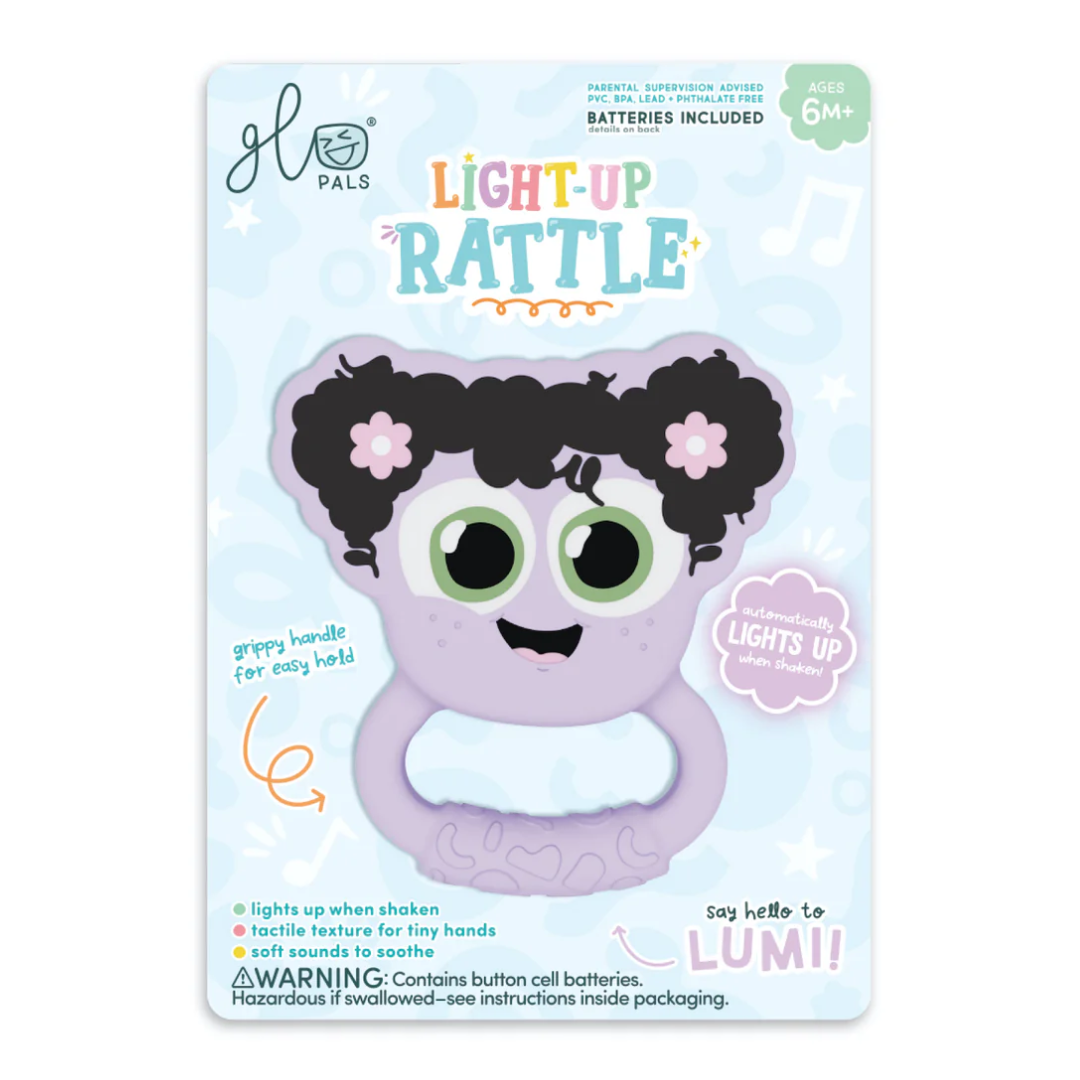 Glo Pals Glo Pals Light Up Sensory Rattle | Lumi (Purple)