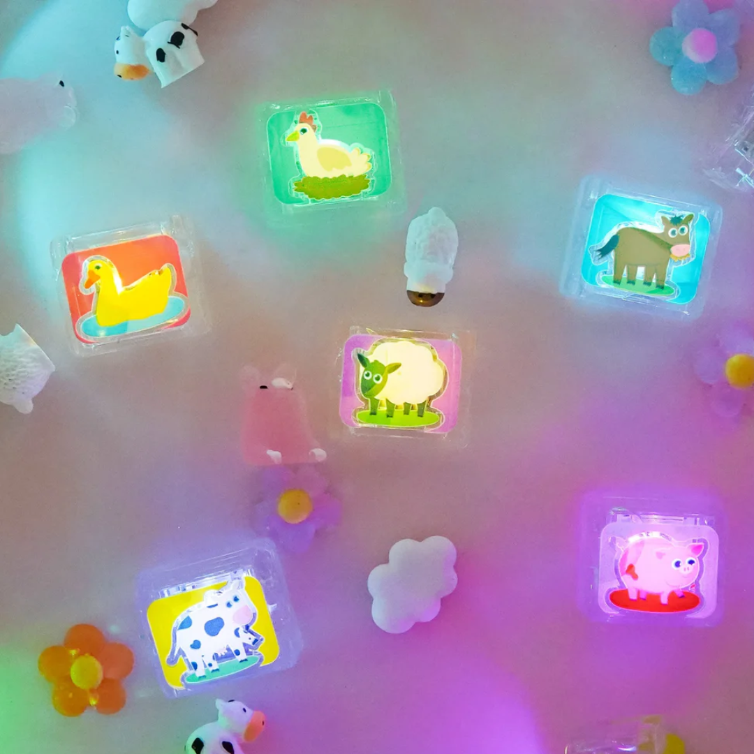 Glo Pals Glo Pals Light-Up Sensory Cubes 6 pack | Farm Frenzy Limited Edition