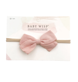 Baby Wisp Emma Fabric Baby Bow Infant Headband | Dusty Pink