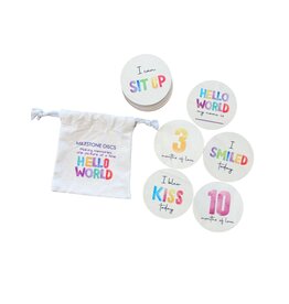 Swinging on a Star Inc. Watercolor Fun Milestone Disks |  Set of 12