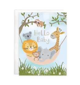 Baby Greeting Card | Animal Hammock