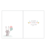 Baby Greeting Card | Bunny & Balloons