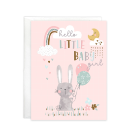 Baby Greeting Card | Bunny & Balloons
