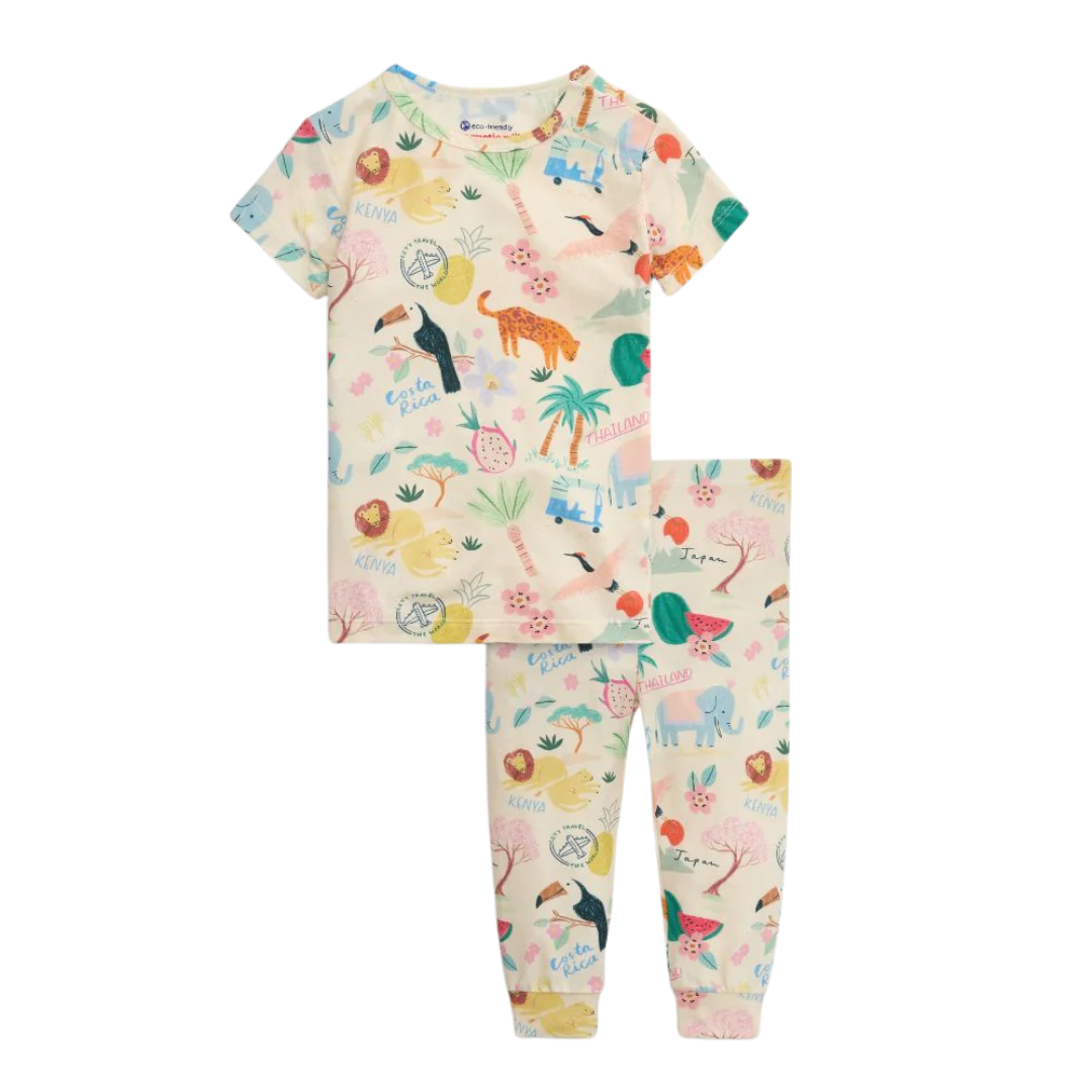 Magnetic Me Wanderlust Wildlife Modal Short Sleeve Pajamas