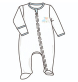 Magnolia Baby Pelican Bay Applique Pima Footie | Light Blue