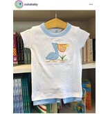 Magnolia Baby Pelican Bay Applique Pima Short Pajamas | Light Blue