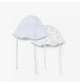 Elegant Baby Oxford Stripe & World Explorer Reversible Classic Sunhat