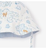 Elegant Baby Oxford Stripe & World Explorer Reversible Classic Sunhat
