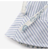 Elegant Baby Oxford Stripe & World Explorer Reversible Classic Sunhat