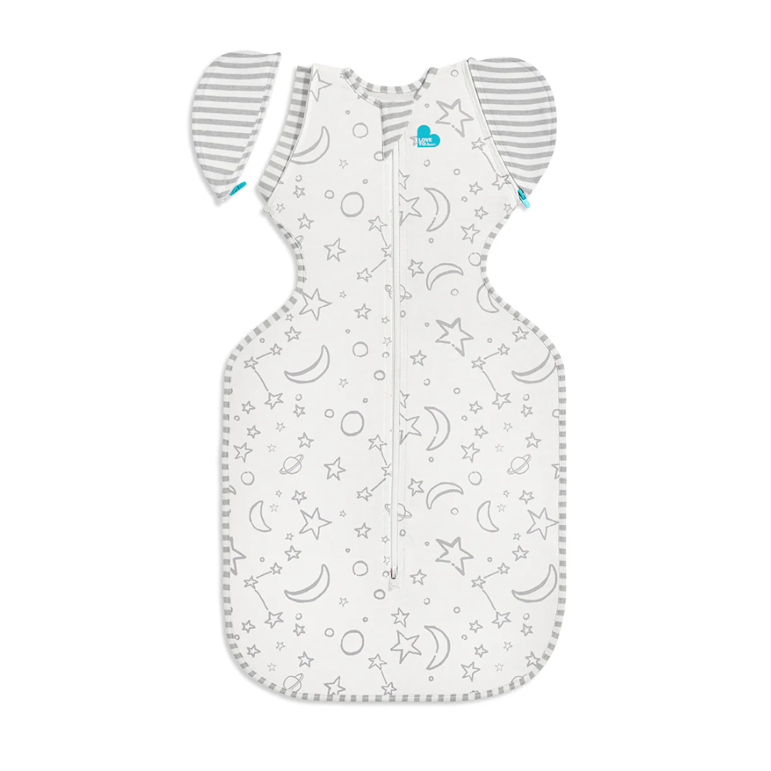 Love to Dream Love to Dream Swaddle UP Silky Lux Bamboo Transition Sleep Bag   | Moon and Stars MED (13-19lbs)