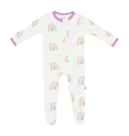 Kyte Baby Kyte Bamboo Zippered Footie | Poi Rainbow