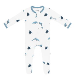 Kyte Baby Kyte Bamboo Zippered Footie | Dolphin