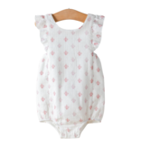 Nola Tawk Fleur De Rose Organic Muslin Bubble Romper