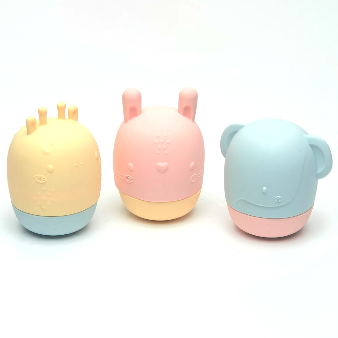 Loulou Lollipop Silicone Squirt Bath Toy Set Pastel