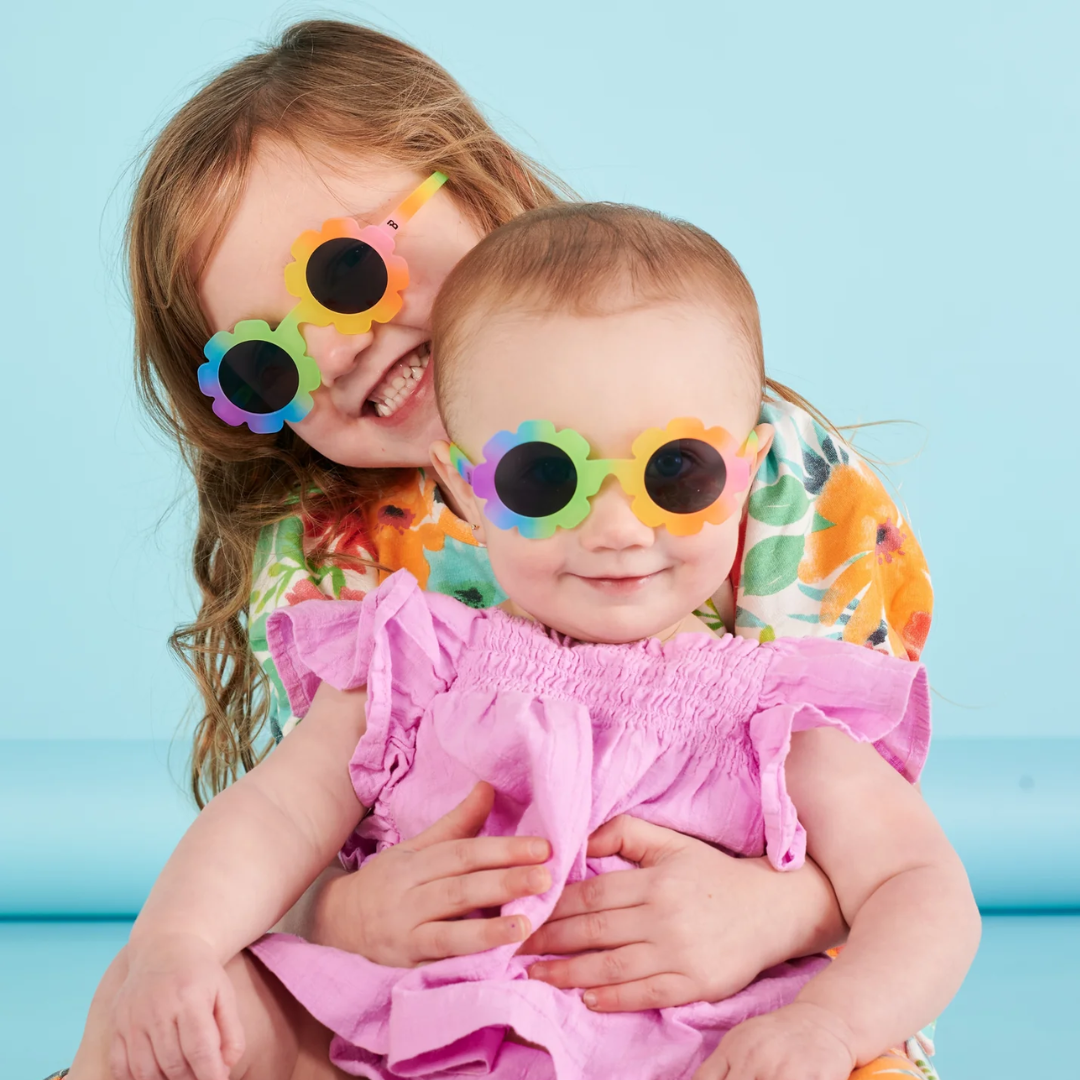 Babiators Flower Power Kids UV Sunglasses | Smoke Lenses | 0-2 years