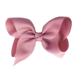 Baby Wisp Americana Boutique Ribbon Bow Alligator Clip | Rose Quartz