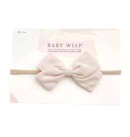 Baby Wisp Emma Fabric Baby Bow Infant Headband | Light Pink