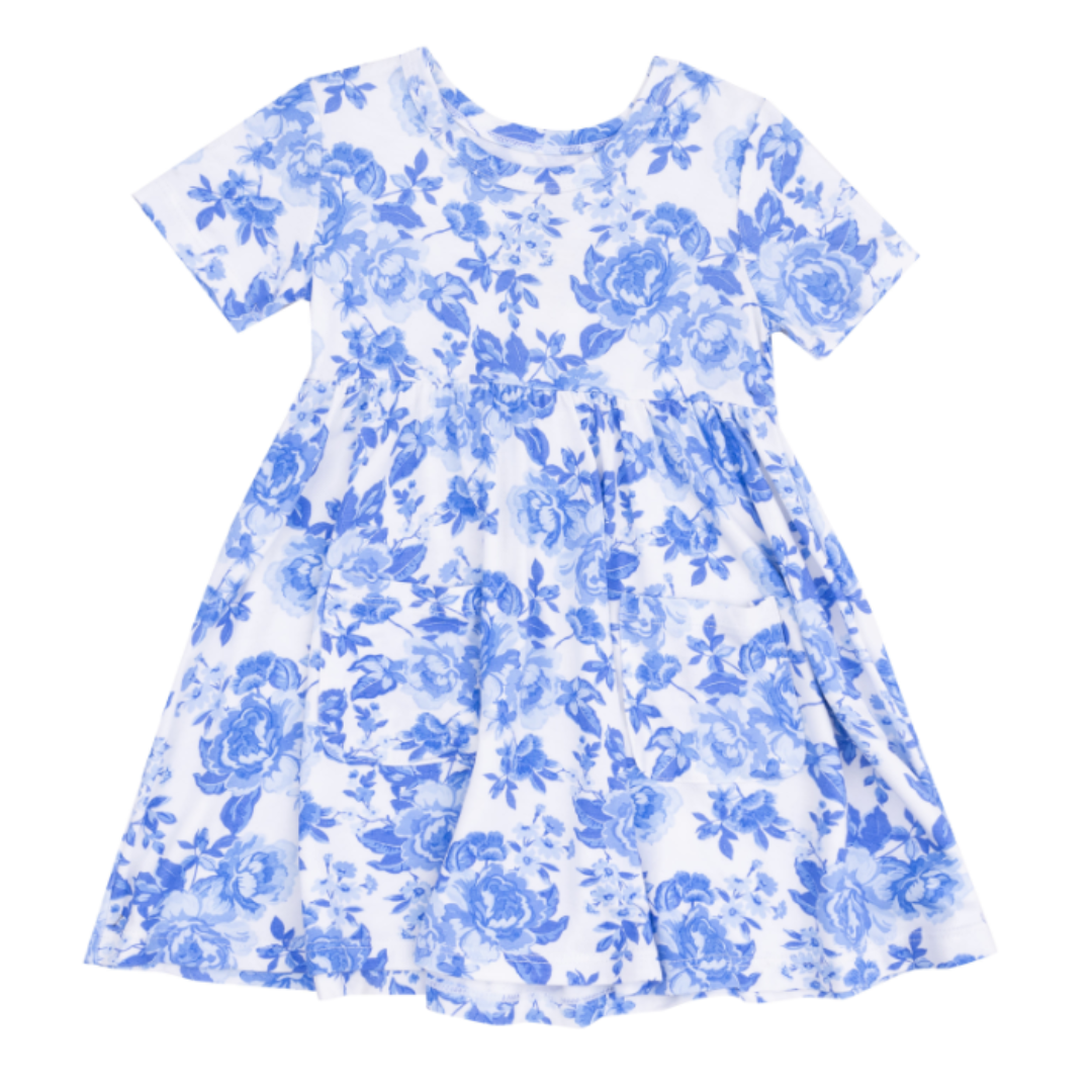 Angel Dear Roses in Blue Twirly Dress