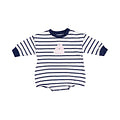 Angel Dear Navy Stripe French Terry Sweatshirt Bubble | Pink Sailboat