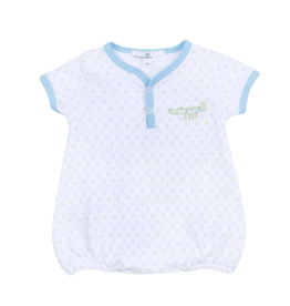 Magnolia Baby Alligator Pie Blue Pima Embroidered S/S Bubble