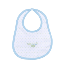 Magnolia Baby Alligator Pie Blue Pima Embroidered Bib