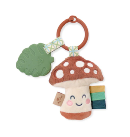 Itzy Ritzy Itzy Pal Natural Plush Teether Sensory Travel Toy | Mushroom