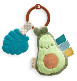 Itzy Ritzy Itzy Pal Natural Plush Teether Sensory Travel Toy | Avocado