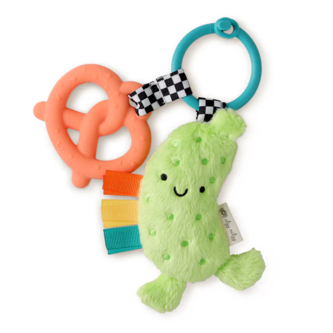 Itzy Ritzy Itzy Pal Natural Plush Teether Sensory Travel Toy | Parker the Pickle