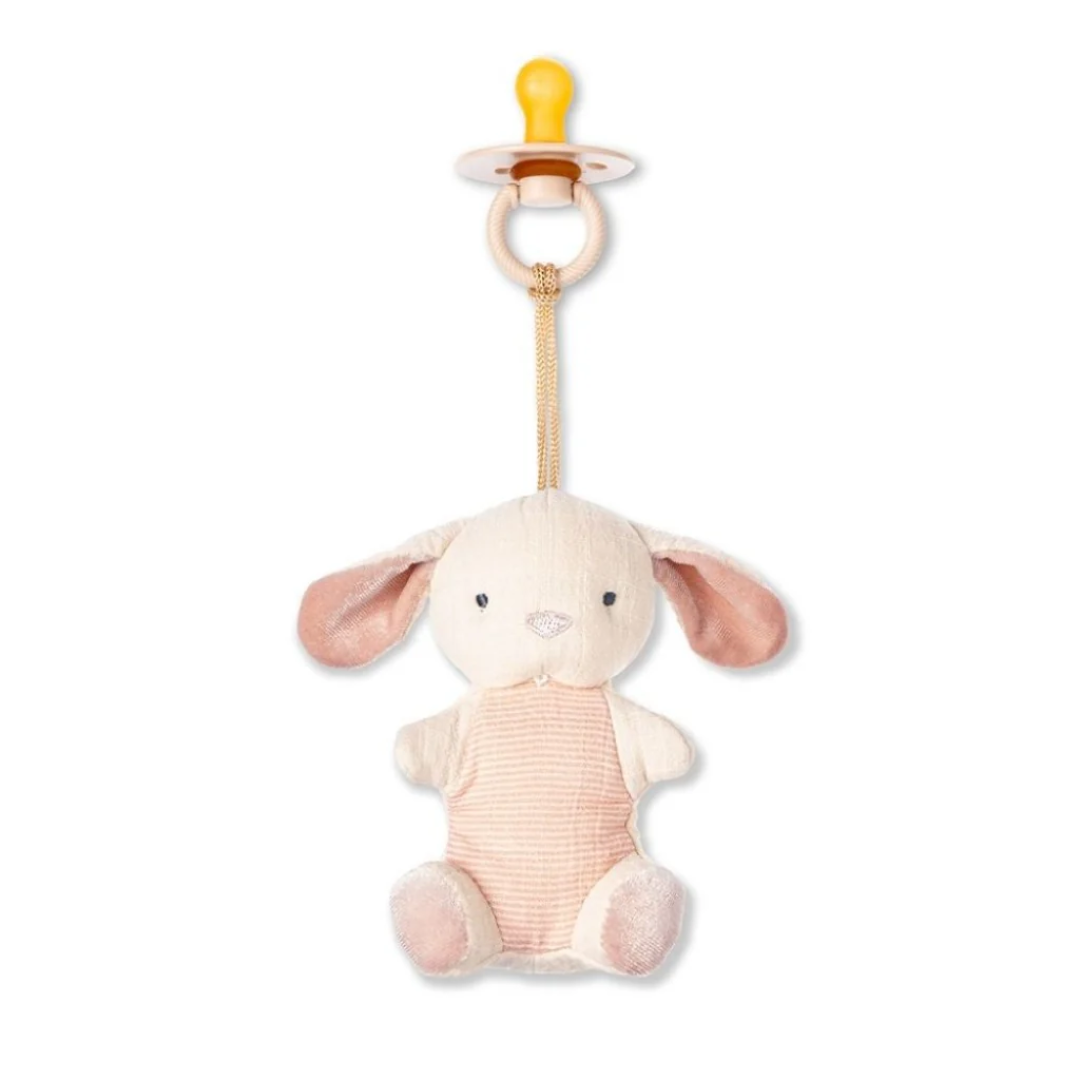 Itzy Ritzy Bitzy Pal Natural Rubber Pacifier and Plush Toy | Bunny