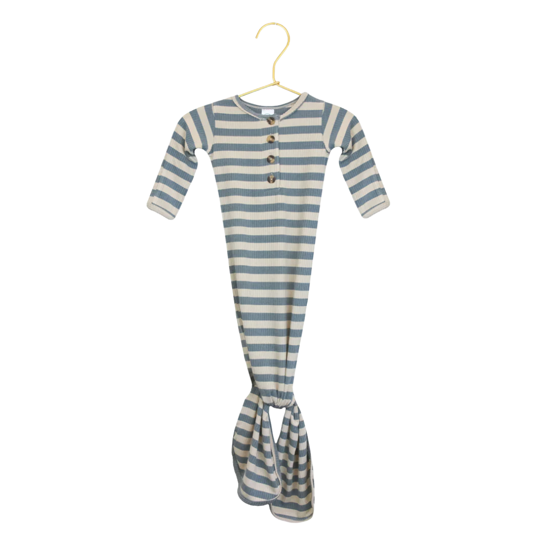 Lou Lou and Company Lincoln Ribbed Knotted Gown | NB-3M