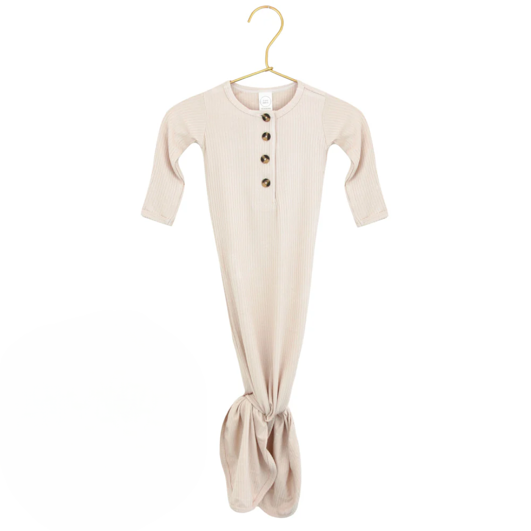 Lou Lou and Company Cove Ribbed Knotted Gown | NB-3M