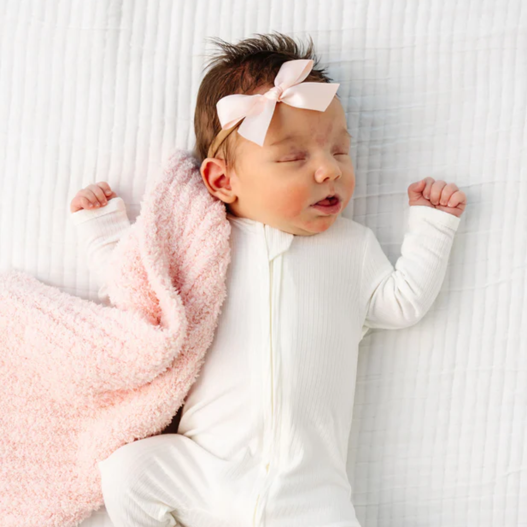 Lou Lou and Company Satin Bow - Blush Headband