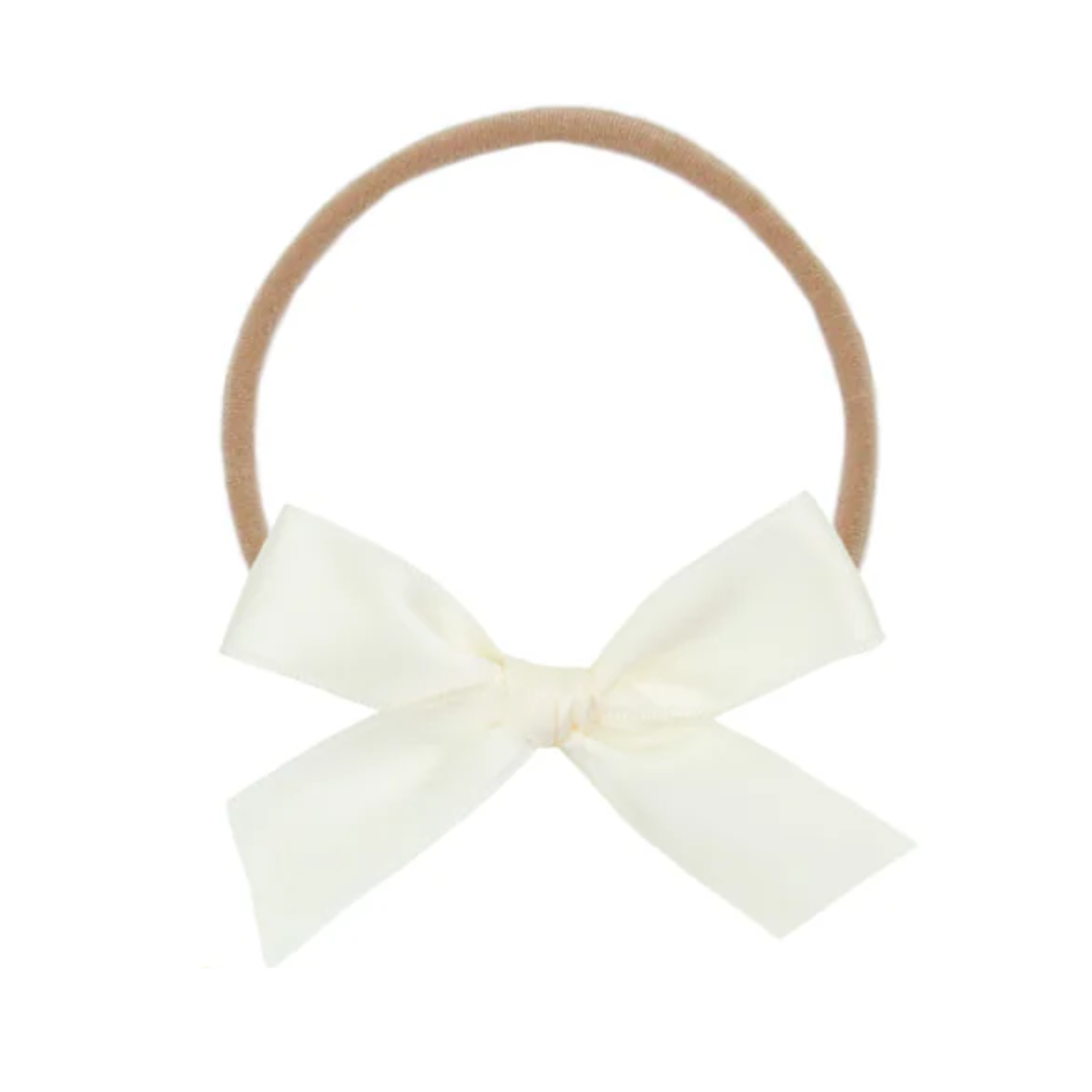 Lou Lou and Company Satin Bow - Cream Headband
