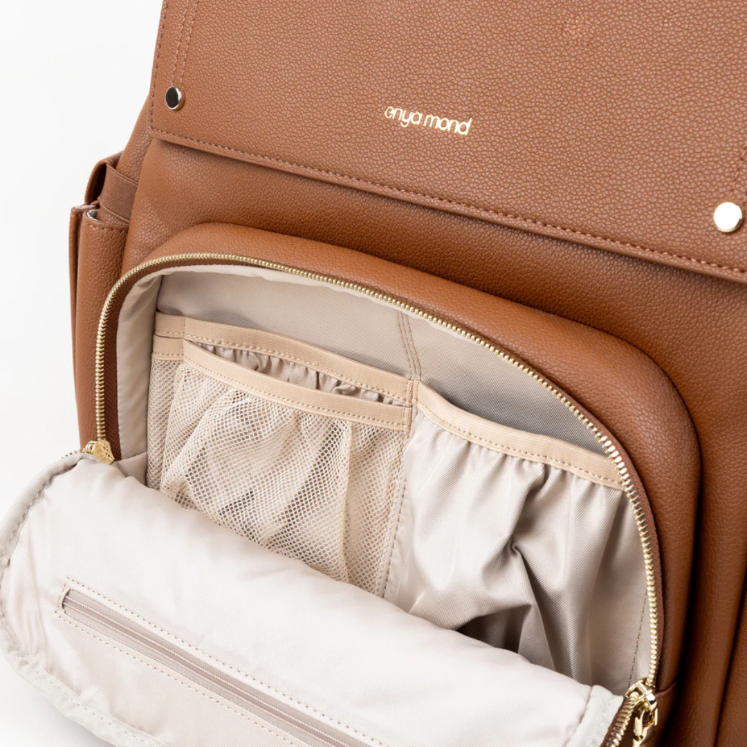 Enya Mond Luna Vegan Leather Parenting Bag with Changing Pad