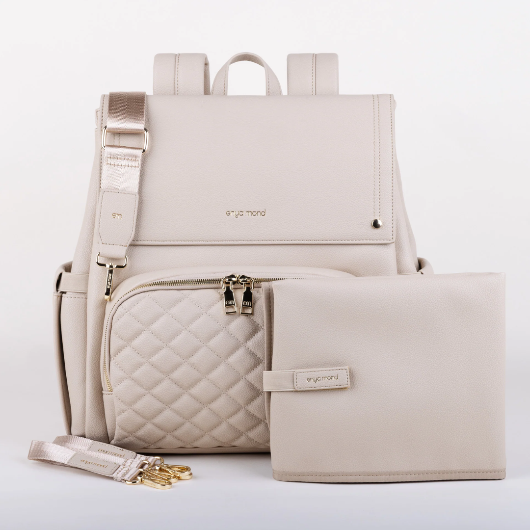 Enya Mond Luna Vegan Leather Parenting Bag with Changing Pad