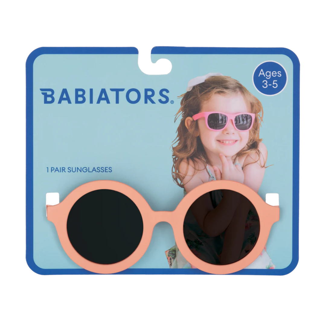Babiators Peach Euro Round Kids UV Sunglasses | Hangtag (0-2yr)