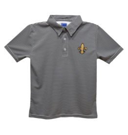 Vive La Fete Inc Embroidered Stripe Polo | Fleur De Lis Saints