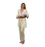 Begonia Anelise 5-Piece Mom and Baby Matching Gift Set | Adult Pajama Set Newborn Gown and Hat Set