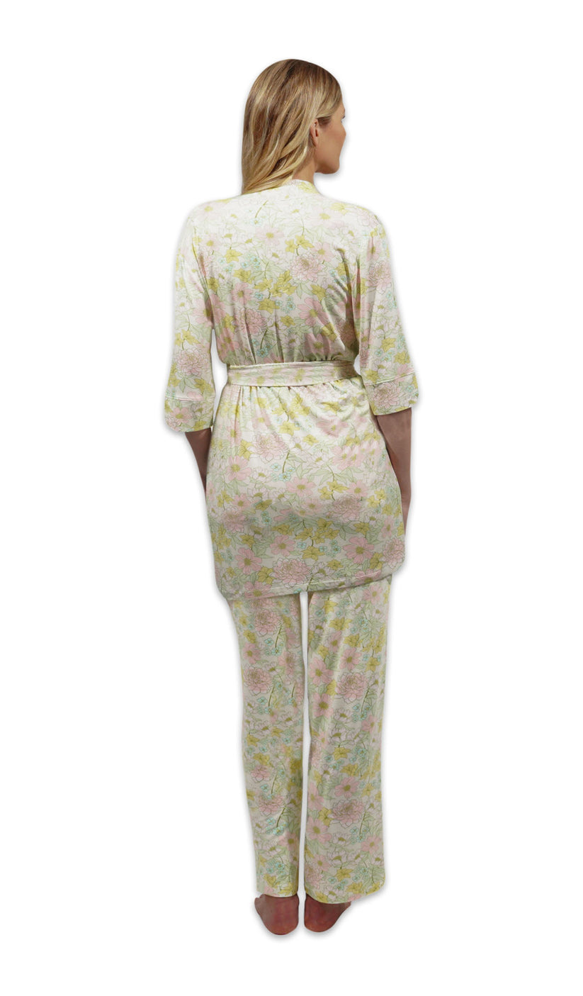 Begonia Anelise 5-Piece Mom and Baby Matching Gift Set | Adult Pajama Set Newborn Gown and Hat Set