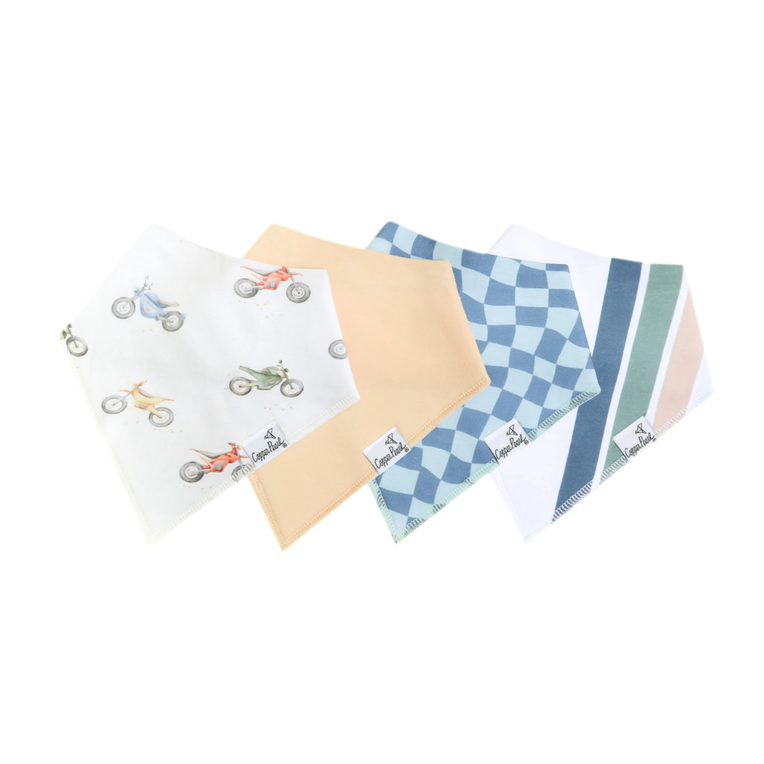 Copper Pearl Baby Bandana Bib 4-pack Set |  Ryder