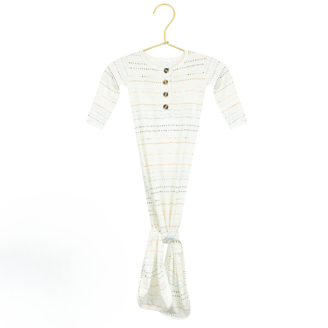 Lou Lou and Company Conrad Ribbed Knotted Gown | NB-3M