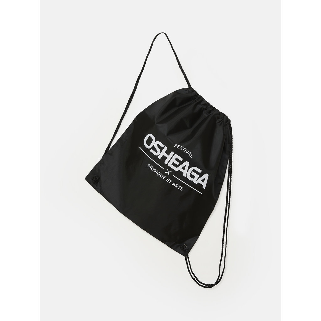 Osheaga M&A Logo Black Drawstring Bag