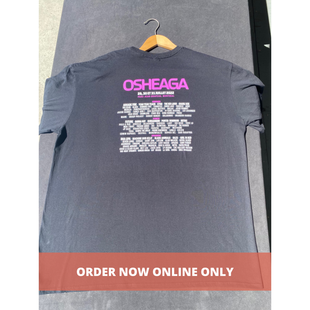 Osheaga OSHEAGA 2022 Bonjour Mtl Black T-Shirt with Poster