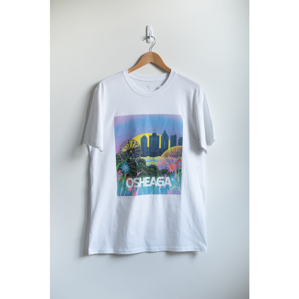 Peace Collective T-shirt blanc PC horizon Montréal OSHEAGA 2023