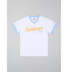 Tricolore Sports Osheaga 25 V-Neck Striped Baseball Jersey